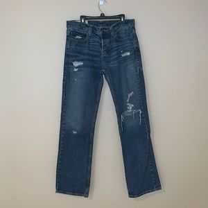 Hollister Men Button-fly Ripped Jeans - 30x32